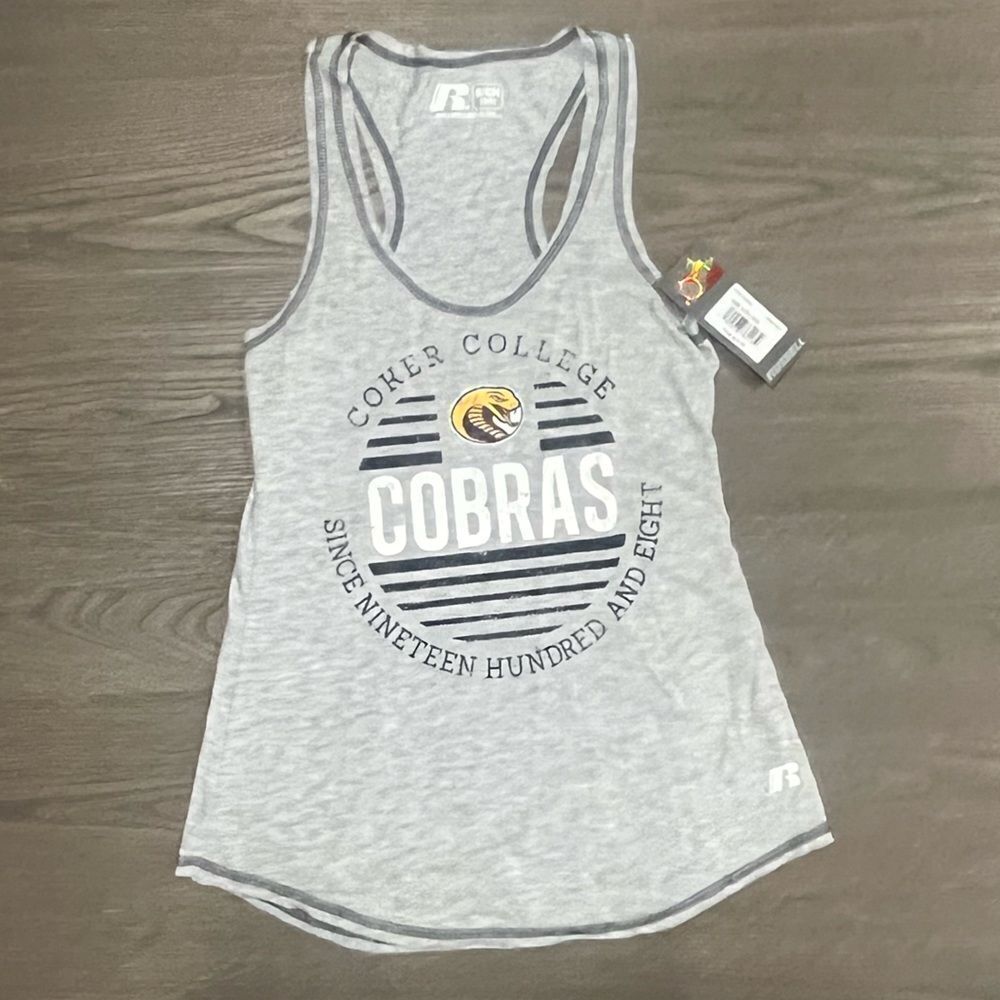 NWT Coker College Cobras Tank Top Grey - Size S